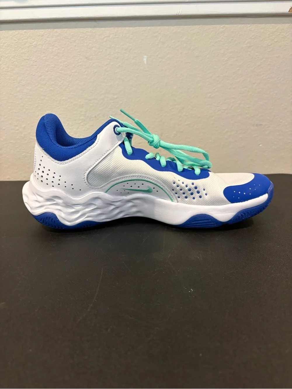 Nike FLY .BY MID 3 DD9311 102 White/Game Royal-Green Glow New Men's Size 9 - Picture 5 of 9